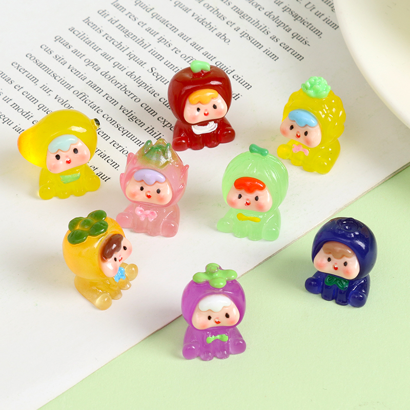 迷你夜光四代水果崽崽树脂萌粒