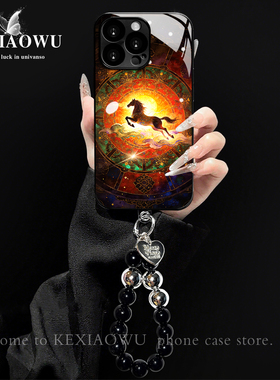 适用红米k80敦煌小马腾云小米17/17promax钛灰电镀玻璃壳civi5pro国风note13/14pro+新款国潮turbo4pro手机壳