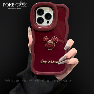 适用于oppofindx8pro双板凳支架reno8/9米奇英文reno5k创意Reno14pro/13pro防摔reno酒红色reno6/7手机保护壳