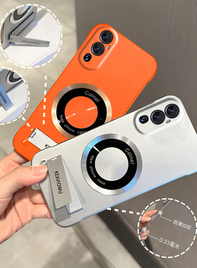 适用OPPORENO10无线CD磁吸reno9pro+保护套reno7/8pro高级感reno5/4超薄reno11pro无边框支架手机壳reno3新款