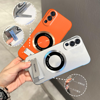 适用OPPORENO10无线CD磁吸reno9pro+保护套reno7/8pro高级感reno5/4超薄reno11pro无边框支架手机壳reno3新款