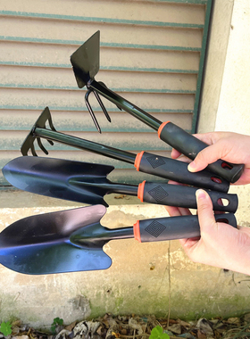 种花工具家用种菜园艺铁铲栽养花挖土工具户外赶海神器小铲子套装