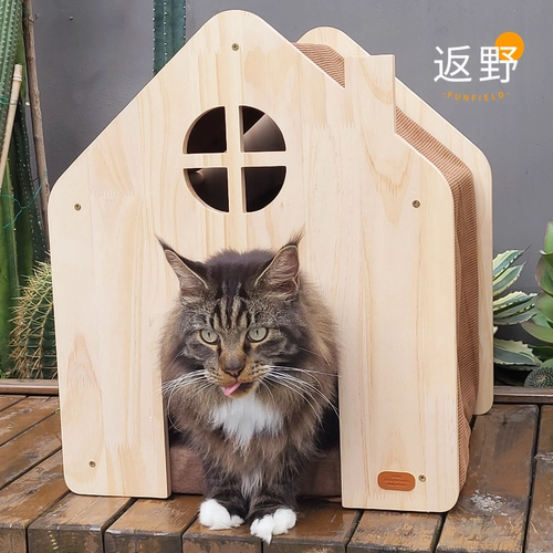 返野猫窝秋冬保暖安全感实木