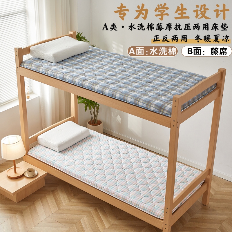 多功能藤席床垫单双人学生宿舍可折叠褥子幼儿园床垫四季可用