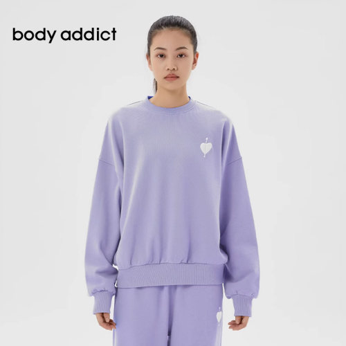 bodyaddict爱心刺绣圆领套头卫衣