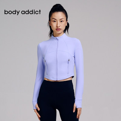 bodyaddict短款运动外套拉链修身