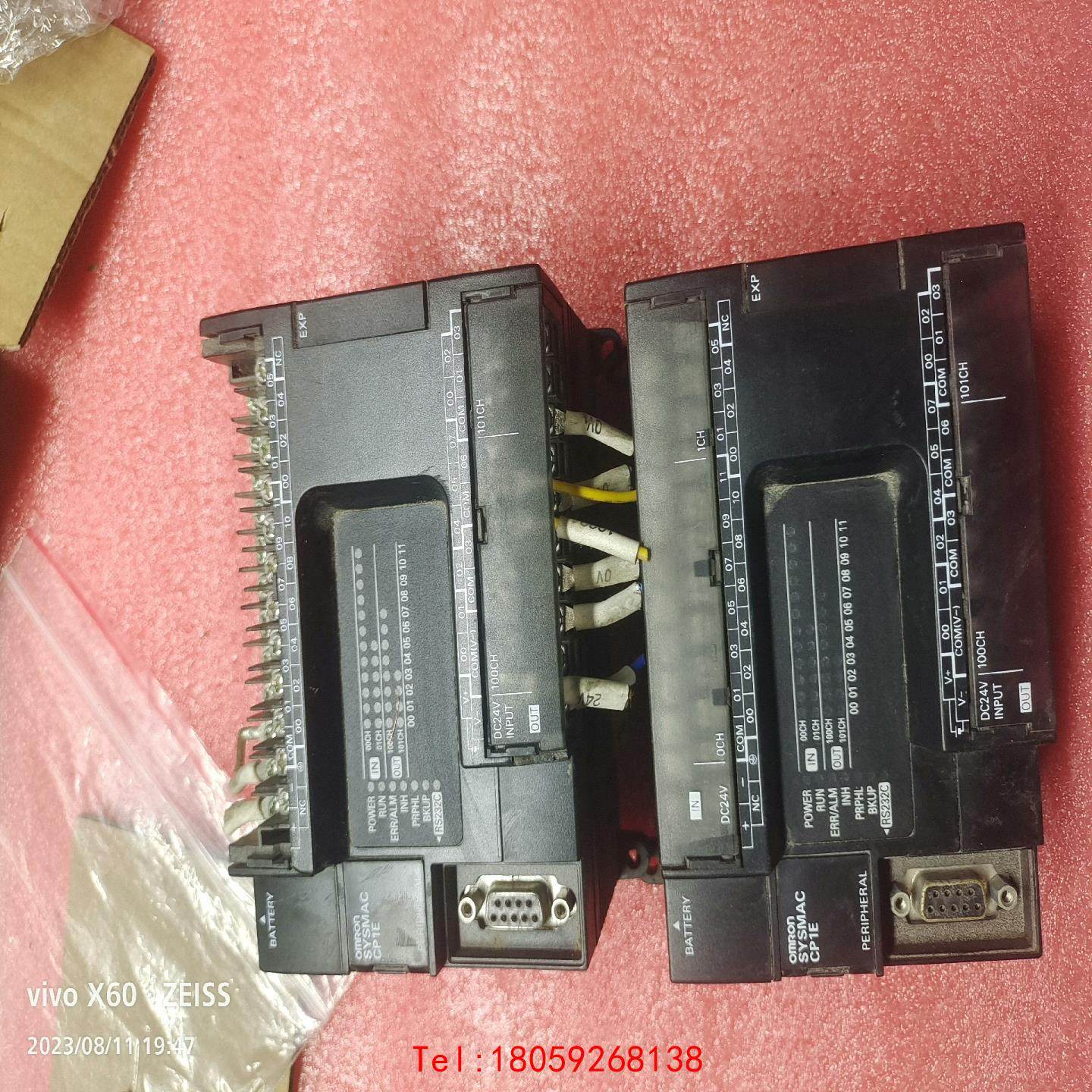 【非标价】欧姆龙PLC两个，型号:CP1E-N30SDT-D，拆机货，