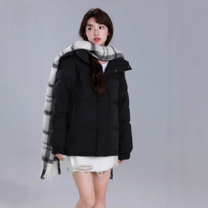 亮世秋羽绒服男女短款冬季2025年新款加厚立领面包情侣宽松中戏