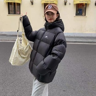 谷纪羽绒服女短款95白鸭绒连帽2025冬季加厚面包服外套官方旗舰店