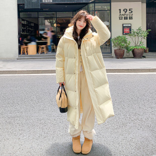 谷纪羽绒服女过膝超长款冬季加厚2025年新款韩版宽松情侣爆款外套