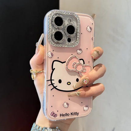 高颜值立体蝴蝶结kt猫iphone16promax手机壳iphone15promax新款12pro11自带镜头膜13p全包14plus多巴胺15plus