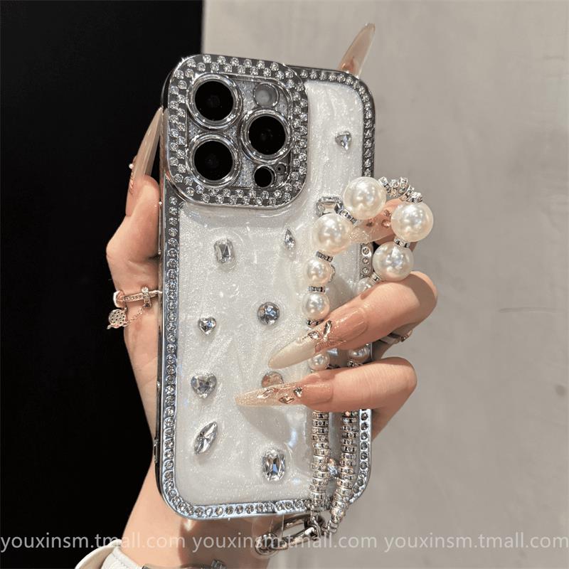 ins超好看镶钻kitty猫带挂绳适用iPhone16promax苹果14手机壳15ProMax新款11网红女12高级13爆款plus防摔Pro