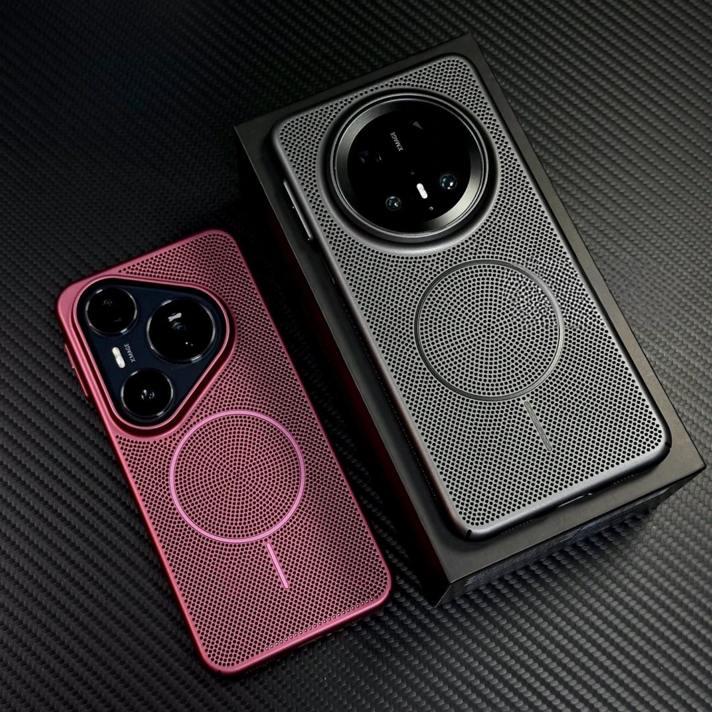 准分子轻薄透气网格细圈磁吸适用华为mate70pro/p80磨砂肤感哑光手机壳新款70Ultra超薄散热mt60防摔套pro+硬