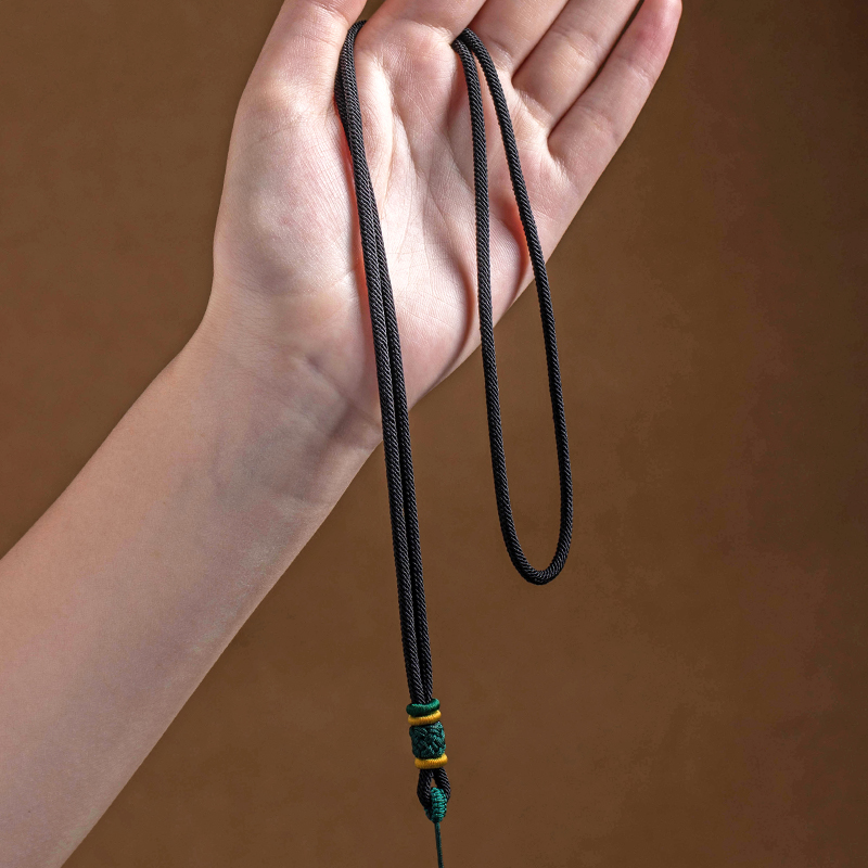 寄予手编黄金吊坠绳子平安扣编绳玉坠挂件绳男士挂坠配绳项链挂绳