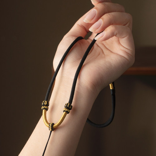 手工编织吊坠绳黄金挂件