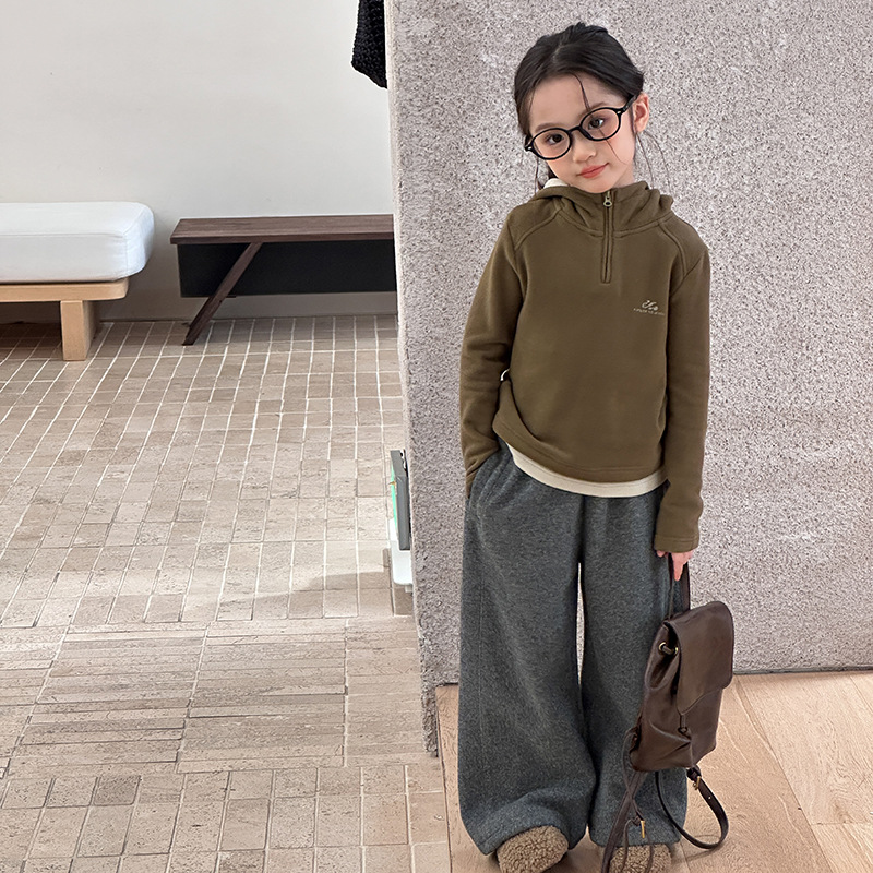 Yumi妈儿童冬装发热绒卫衣