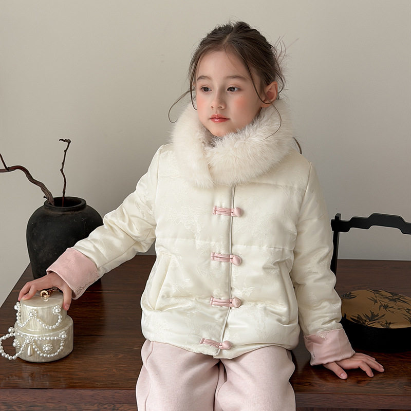 Yumi妈冬季女童宝宝新中式盘扣毛领长袖儿童保暖拜年棉服25M196,童装/婴儿装/亲子装,普通外套,淘宝优惠券,粉丝福利购,淘宝优惠卷