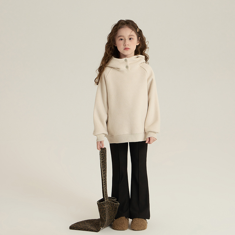 Yumi妈女童冬装中大童连帽卫衣