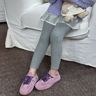 儿童高弹舒适精棉螺纹打底裤