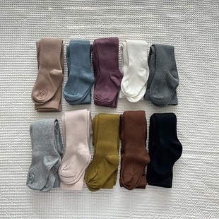 儿童洋气纯色百搭连裤 打底裤 袜M076 秋季 Yumi妈女童宝宝时髦修身