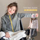 Yumi妈儿童休闲连帽卫衣外套女童韩版 25A072 洋气撞色字母拉链衫