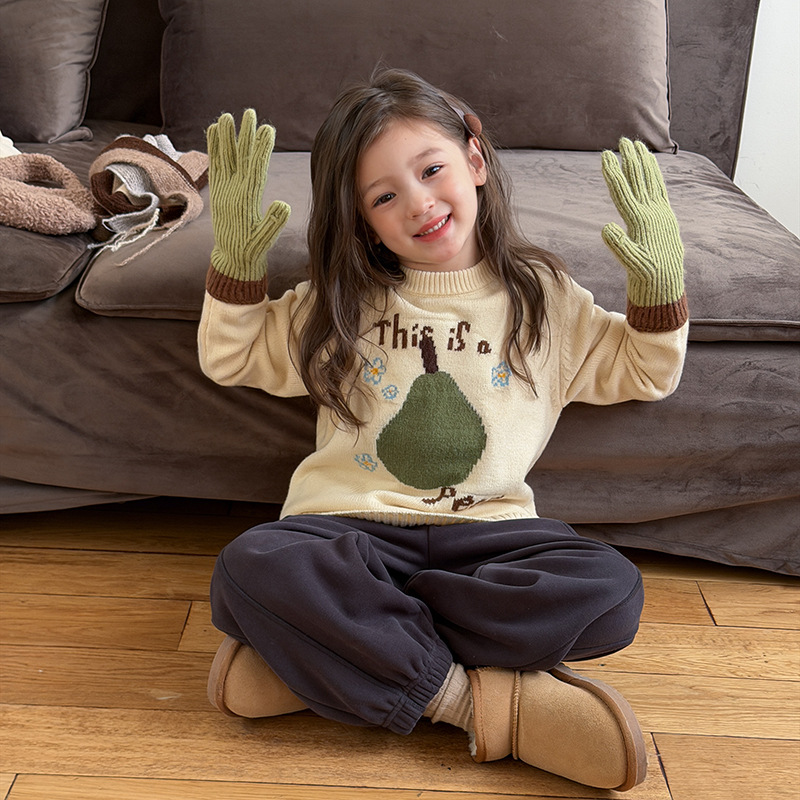 Yumi妈冬装儿童针织毛衣