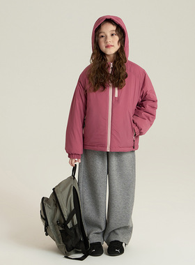 Yumi妈女童宝宝外套冬装2025新款儿童夹棉加厚保暖棉衣女孩25H149