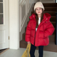 Yumi妈冬季 女童新年拜年款 石墨烯抗风儿童保暖连帽羽绒服25YR012