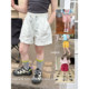 男女童百搭休闲运动拼接三分热裤 Yumi妈儿童韩版 抽绳短裤 25C158