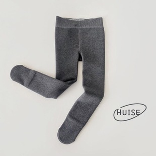新款 袜 加厚加绒连脚打底裤 连裤 24Z164 女童百搭款 Yumi妈儿童冬季
