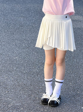 女童防走光不规则半身裙