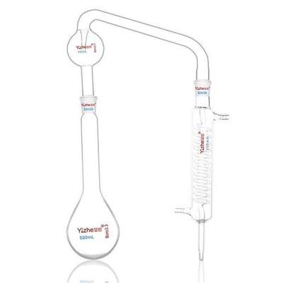 翌哲 实验室玻璃氨氮蒸馏装置凯氏定氮蒸馏器磨口定氮球蛇形冷凝