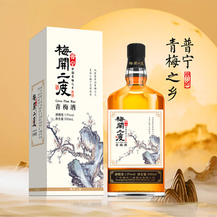 梅开二度青梅果酒13度500ml单瓶装 正宗普宁低度微醺果酒梅子酒