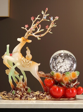 创意麋鹿高档轻奢摆件 家用客厅家居装饰品 入宅新居玄关酒柜礼品