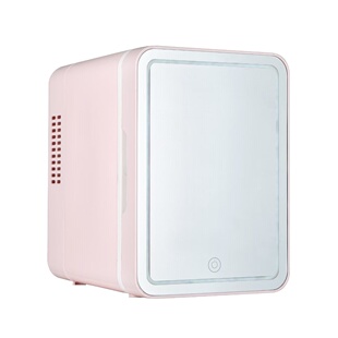 工厂跨境美妆迷你小冰箱一人镜面款便捷极速制冷节能降噪车家两用