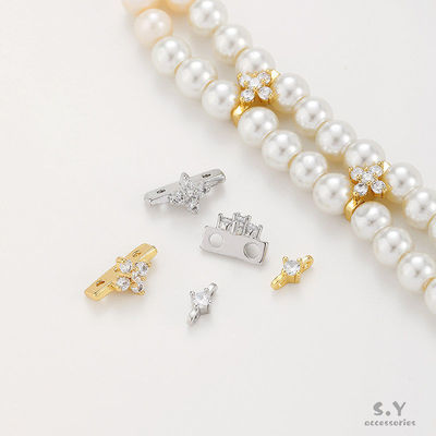 14K包金双排三排镶锆隔珠保色