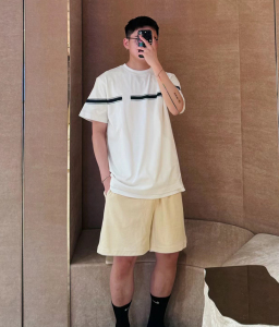 Gucburzz/格纹格子透气纯棉运动五分裤战马骑士男士中腰休闲短裤