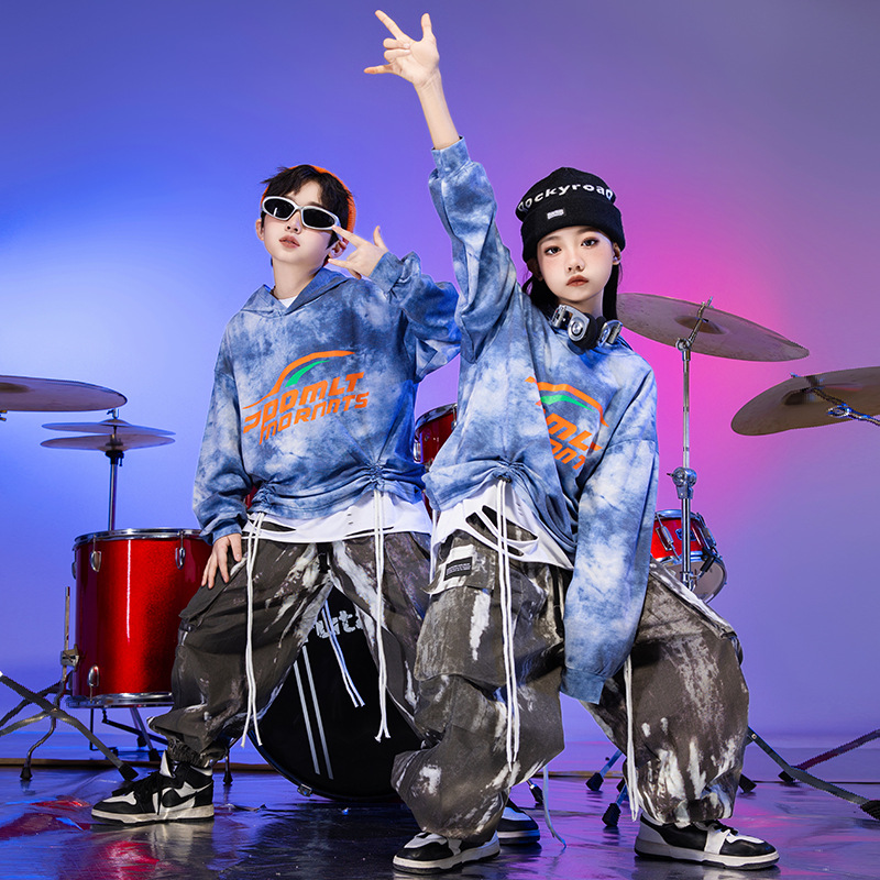 元旦儿童演出服嘻哈男童hiphop街舞潮服女童酷帅架子鼓舞蹈表演
