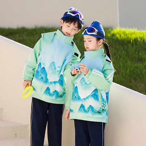 幼儿园园服春秋装儿童班服小学生校服汉服中国风秋冬季冲锋衣套装