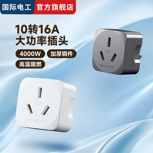 国际电工10A转16A插座插头转换器