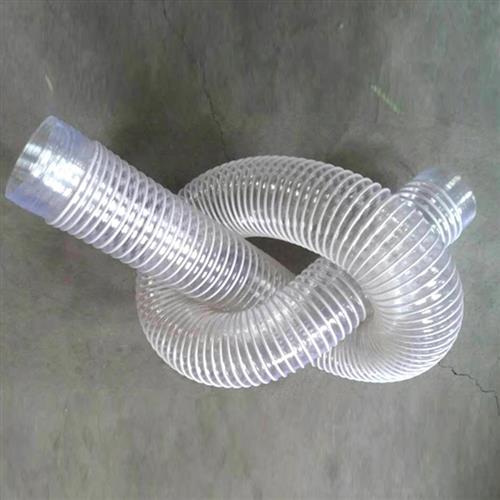 PVC工业吸尘风管木工除尘管通风管40mm-400mm波纹管吸尘管弹簧管