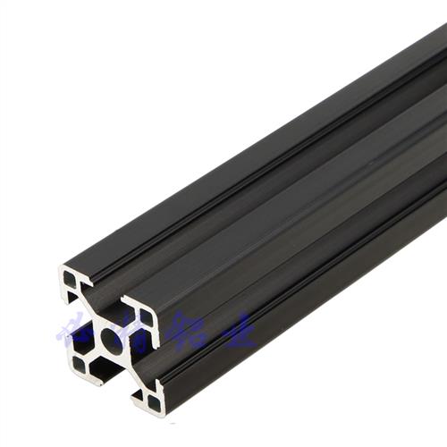 欧标工业铝型材3030黑色氧化重型铝方管型材 流水线鱼缸框架定做