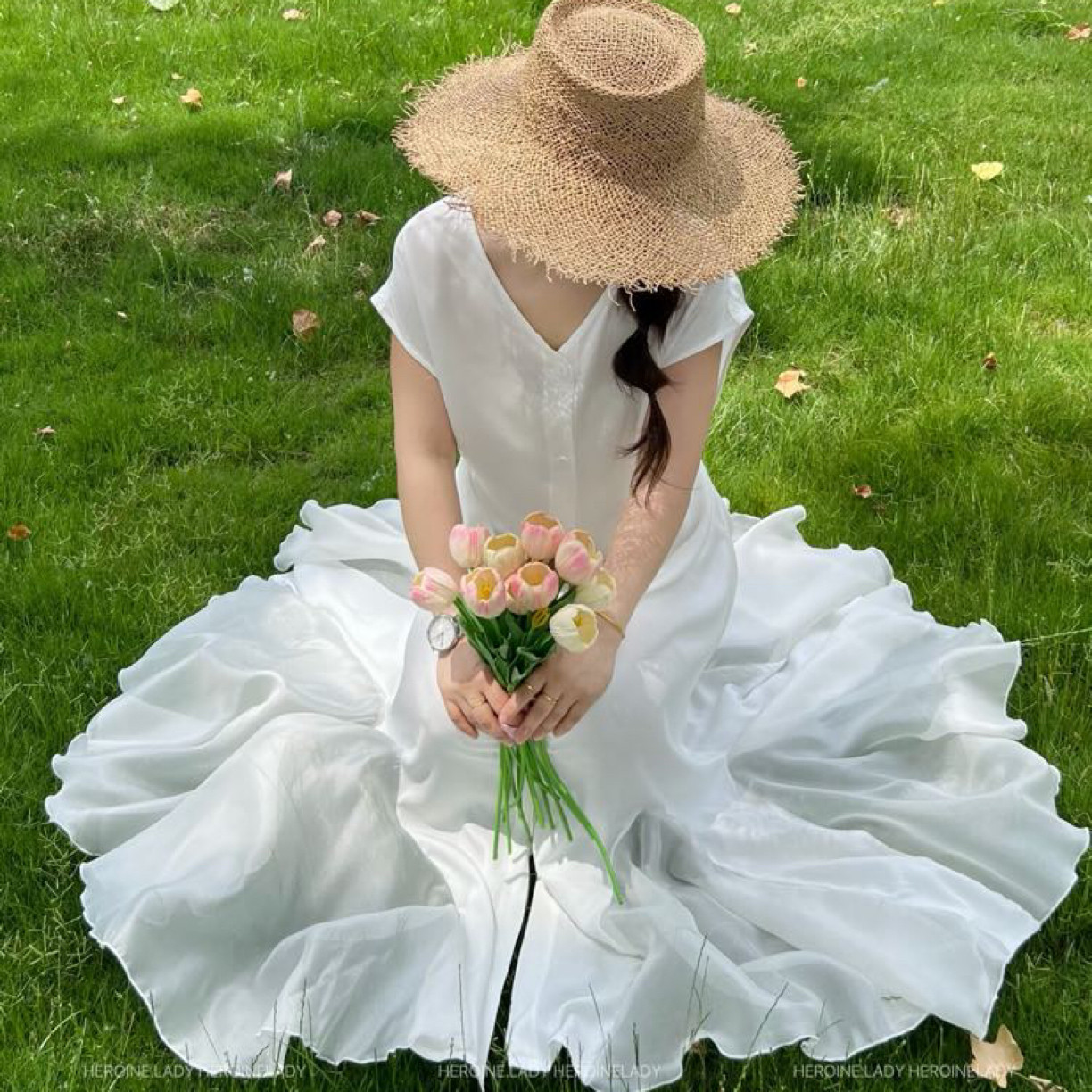 【幻影】HL棉绸夏季仙女甜美气质显瘦法式宽松无袖小众长款连衣裙图片