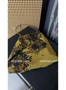 【花间酒同款包包】HL棉绸经典小众夏季时尚印花复古托特斜挎包包