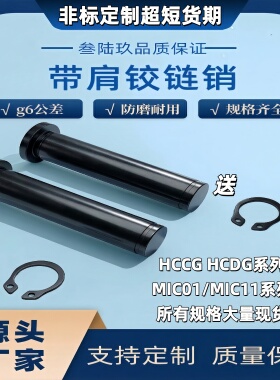 带肩铰链销轴 HCDG HCCG3 4 6 8 10 12 15 20 卡簧销 MIC01 MIC11