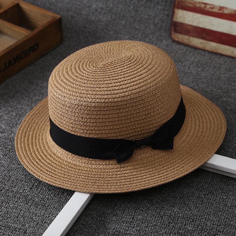 正品岩谷官方韩版平顶草帽