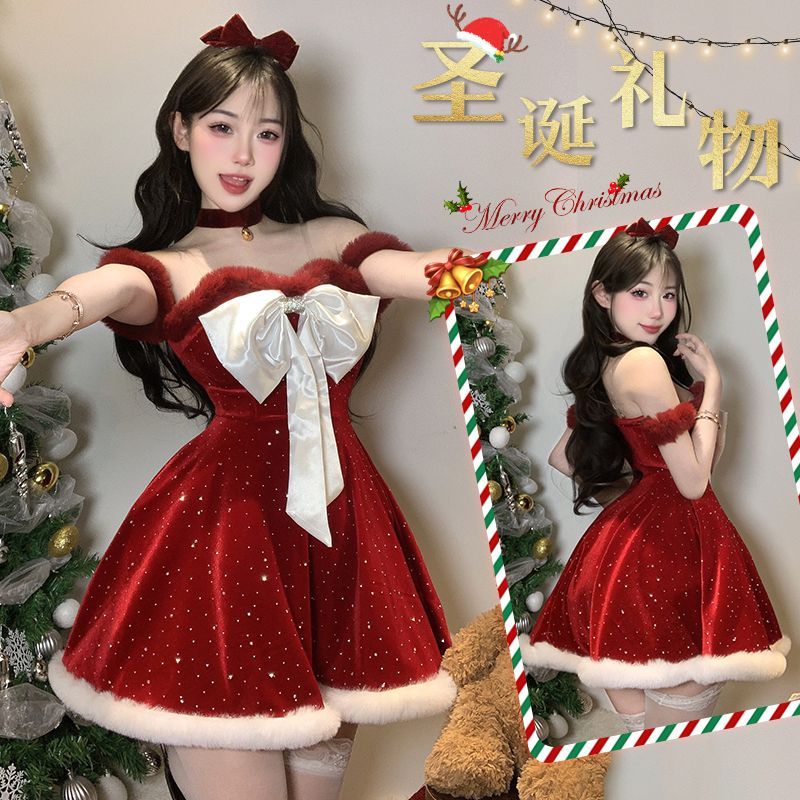 圣诞战袍纯欲风圣诞主题主播衣服