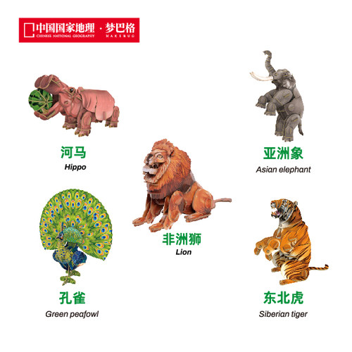 中国国家地理梦巴格拼插纸模仿真