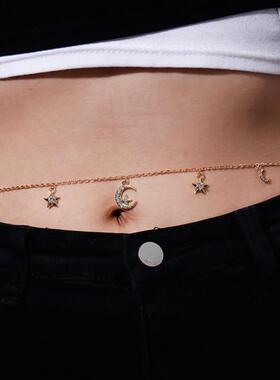 rhinestone light chain luxury diamond chain moon waist