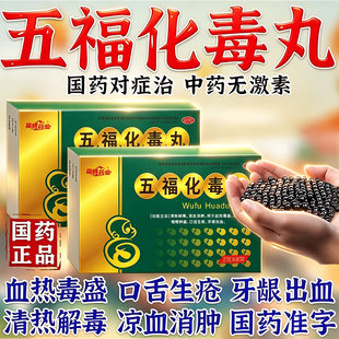 五福化毒丸血热毒盛清热解毒凉血消肿皮肤瘙痒药血热型湿疹正品药